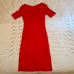 Zara midi red dress